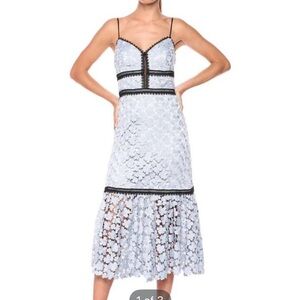 Jill Jill Stuart Crochet Lace Midi Dress